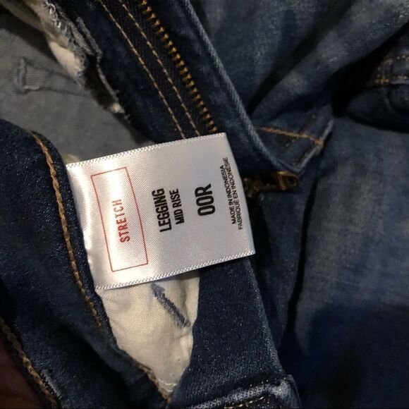 Express stretch denim leggings size 00 - Picture 6 of 9